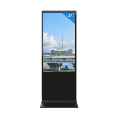 China Factory direct indoor supply 43 49 55 65 inch floor stand digital signage lcd advertising display advertising screen for sale