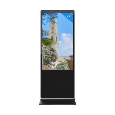 China 55 Inch Indoor Floor Standing Digital Indoor Signage Player Hotel Infrared Indoor Lcd Advertising Display Touch Screen Kiosk for sale