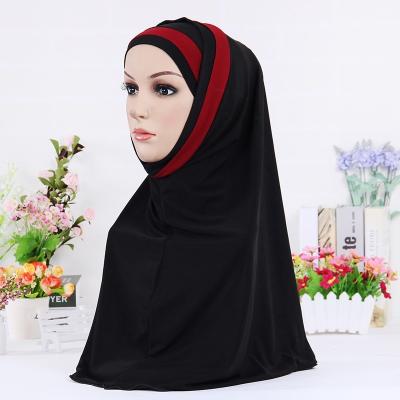 China New Design Costume Women's Islamic Bandanas Mix Color Headscarf Hijabs Long Islamic Muslim Muslim Two-Piece Hat Multifunctional Cap for sale