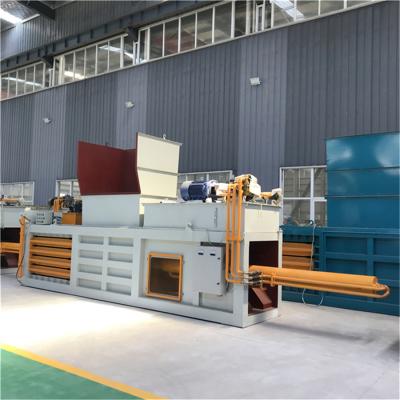 China Beverage Hydraulic Cylinder Hydraulic Baler Cans Press Horizontal Baler Baler For Waste Paper for sale