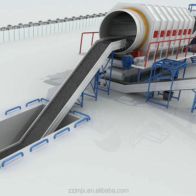 China Fire Resistant Big Slope Angle Starting Belt Conveyor Machine For Garbage Sorting for sale