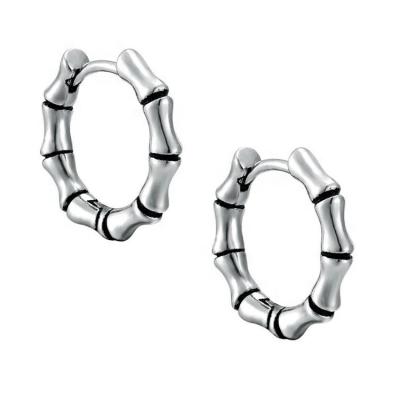 China New Vintage Jewelry Huggie Circle Hoop Earrings Gothic Punk Stainless Steel Body Piercing Earrings For Women Men for sale