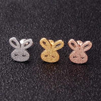 China Custom Cute Rabbit Design Cute Stud Earrings Stud Lovely Earrings For Women Girls for sale