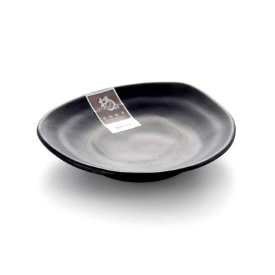 China Viable Wholesale Reusable Matte Black Japanese Style Mini Soy Sauce Dish for sale