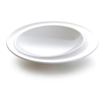 China OEM Factory New 10 Inch Sustainable Melamine Hotel Restaurant White Round Dishes for sale