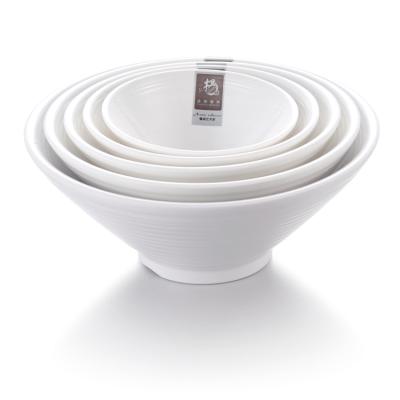 China Viable factory direct wholesale reusable white melamine bowls custom, logo printing noodle bowls for sale