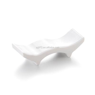 China White Viable Plastic Melamine Spoon Wand Rest for sale