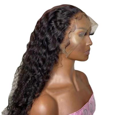 China Free Shipping Wholesale Hot Selling Deep Wave Free Shipping Cuticle Aligned Unprocessed Brazilian Virgin Human Hair Full Lace Wigs for sale