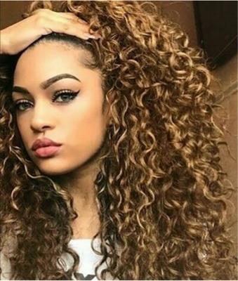 China African Deep Wave Synthetic Hair Lacefront Wig Virgin Human Hair Weft Wigs For Black Women for sale