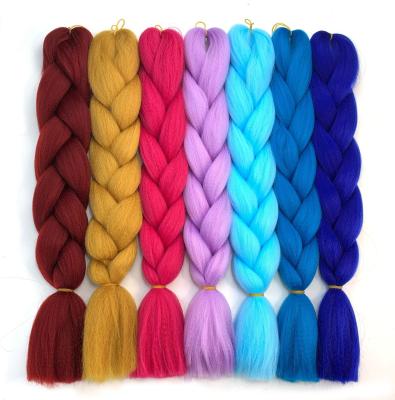 China V-tip Hair 24 Inch African Dirty Braids Synthetic Braiding Hair Braids Synthetic Hair Long Hair Pure Colors for sale