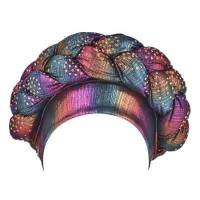 China Fashionable and Popular Wholesale Women's New Fashion Muslim Turban African Headscarf Turban Hat for Girls for sale