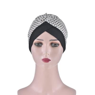 China Woman Wholesale Latest Fashion Sequins Bronzing Turban Head Wrap Turbans For Women African Turban For Girls for sale