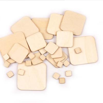 China China Home Decor DIY Environmental Protection Rounded Square Wood Scrap Cutting Disc for sale