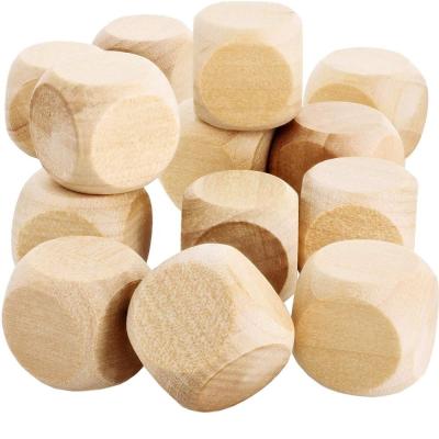 China DIY 60-Pack Home Decor Handmade Empty Square China Wooden Blocks Cut Out Unfinished Wooden Cubes for sale