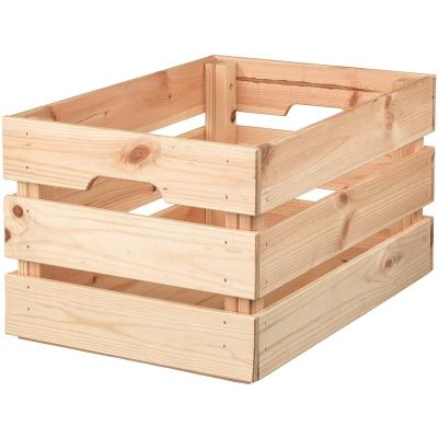 China Large natural wooden crate stored box for home or office storage organization for sale