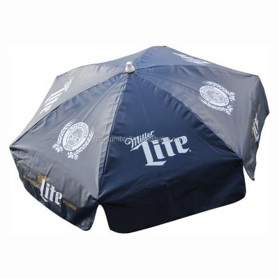 China All In 1 Good Quality Printing 350g PVC Vinyl Beach Outdoor Advertising Most Durable Waterproof Custom Umbrella 1.8meter 6foot Sunproof for sale