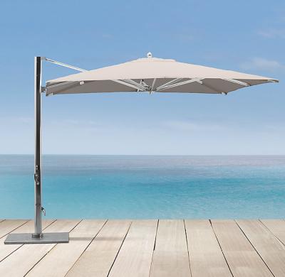 China Furniture Dia.3.0m Outdoor Outdoor Cantilever Umbrella With Plastic Water Sand Filled Base for sale