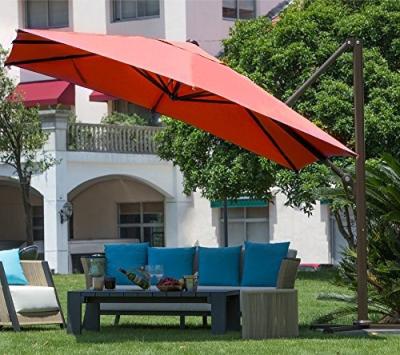 China Patio\Garden\Outdoor Hanging Umbrella\Hotel\Beach Garden Patio Market 10 Foot 8ribs Outdoor Waterproof Pool Square for sale