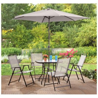 China Garden set cafe tables and chairs with outdoor umbrella for sale