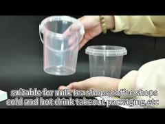 Take Out Disposable Eco Friendly Plastic Fruit Bucket Cups 5000pcs For Customized