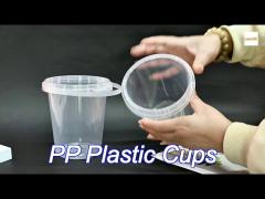 customized salad pp plastic cups with handle with carton package