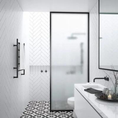 China Unbreakable Bathroom Tempered Glass Toughened Shower Partition Wall Glass Panel for sale