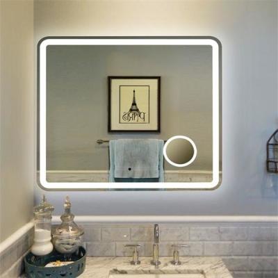 China Rectangular Touch Screen Mirror 15mm Led Illuminated Bathroom Mirror for sale