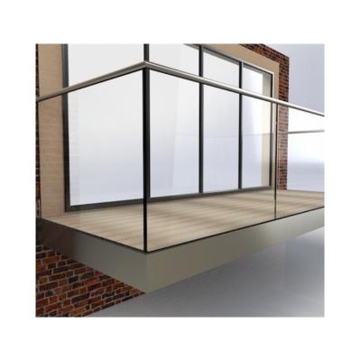 China Supermarket Aluminum U Channel Glass Railing 6mm-15mm Thickness for sale