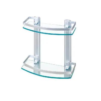 China Customized Glass Bath Shelf 3mm-15mm Glass Wall Shelf For Bathroom for sale