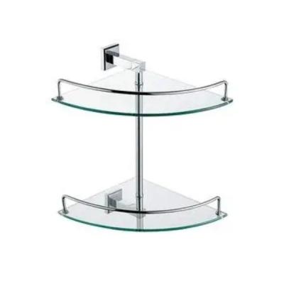 China Stainless Steel 3 Tier Glass Shelf CCC Wall Mounted Glass Shelf for sale