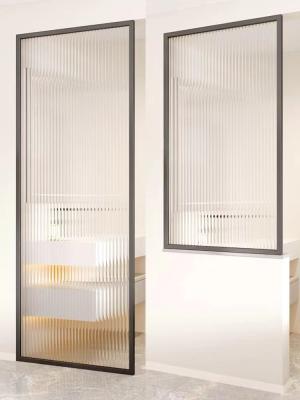 China 8mm Fluted Glass Interior Door CCC Tempered Patterned Glass For Hotel for sale