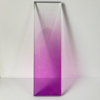 China White Purple Gradient Glass Laminated Stained Fused Art Glass for sale