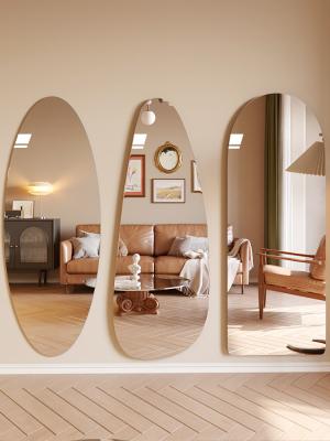 China Irregular Frameless Full Length Mirror For Home Bathroom Living Room for sale