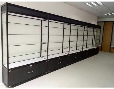 China Goods Showcase Glass Cabinet Supermarket Wall Glass Display Case for sale