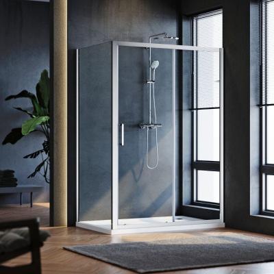 Chine Porte de douche en acier inoxydable salle de bains salle de douche en verre trempé à vendre