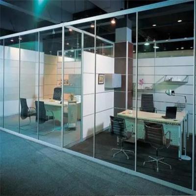 China Office Glass Partition With 12mm Clear Toughened Glass for sale