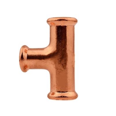 China Plumbing Water Factory Lead Free 3 Way Reducing Tee Copper Pipe Fittings for Plumbing and Heating for sale