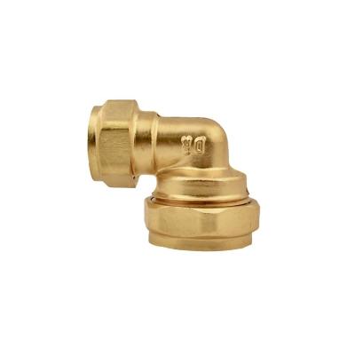 China Chilled water systems OEM Reducing Brass Nipple Elbow Plumbing Material Compression Pipe Threaded Fittings for Water for sale