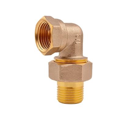 China Factory Price Brass Male Female Thread Compression Union Elbow Brass Plumbing Fittings for PVC Pipe Equal/Reducing for sale