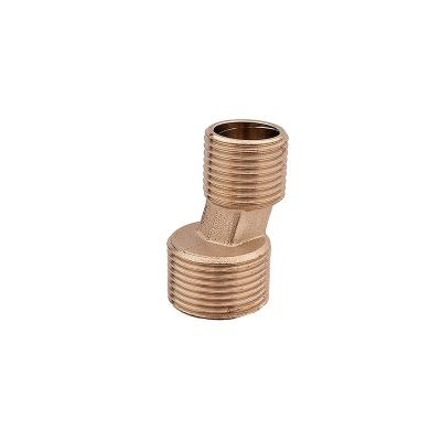 China Custom Brass Bathroom Accessories Nipple Plumbing Sanitary Pipe Eccentric Faucet Nipple Elbow Thread Fittings Equal/Reducing for sale