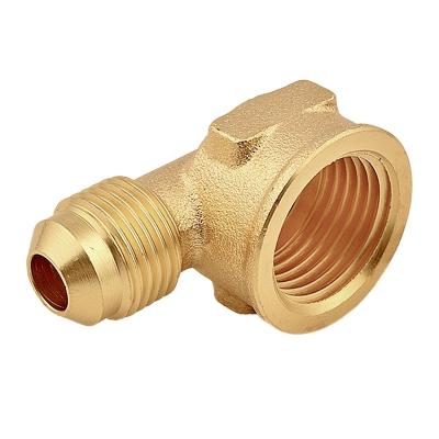 China Top Sale BSP Female Thread Male Flare Connector 90 Degree Elbow Brass Flare Fittings for Refrigerant Equal/Reducing for sale