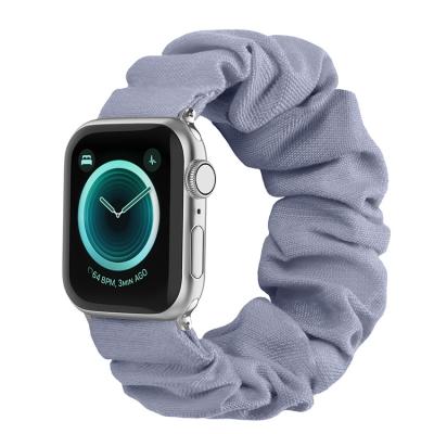 China X/Y Flexible Nylon Polyester Scrunchie Custom Women Girl Women Elastic Band Smart Watch Bands Strap For Apple Watch Series 6 7 for sale