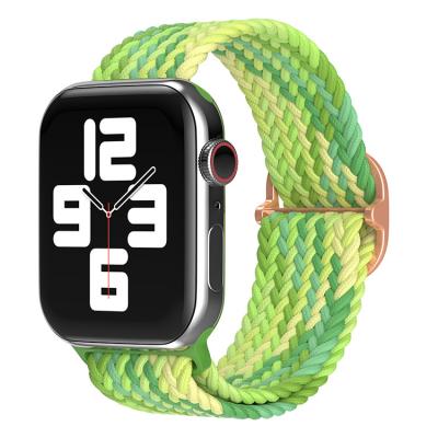 China Hot Selling Nylon Elastic Elasticity Braid Solo Loop Smart Watch Bands For Apple Watch Band for sale