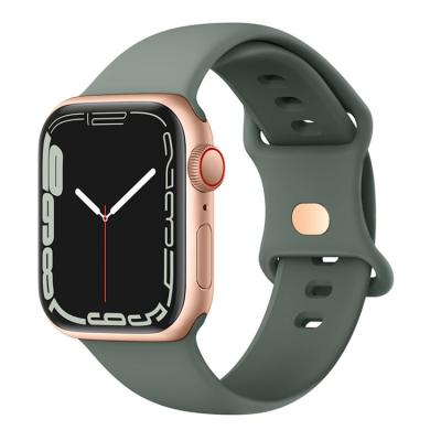 China Smart Watch Accessories New Adjustable Sports Watch Band Silicone Rubber Bands Strap For Apple Watch 3 Se Band 4 5 6 7 for sale