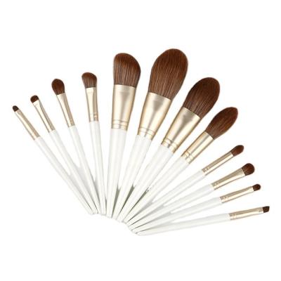 China Angular Blush 2021 Makeup Blend Synthetic Hair White Rose Gold 12pcs Set Brush for sale