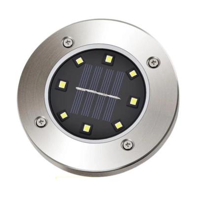 China High Quality Outdoor Waterproof LANDSCAPE Solar Spike IP65 8 LED Underground Light For Street, Pathway, Garden, Staircase for sale