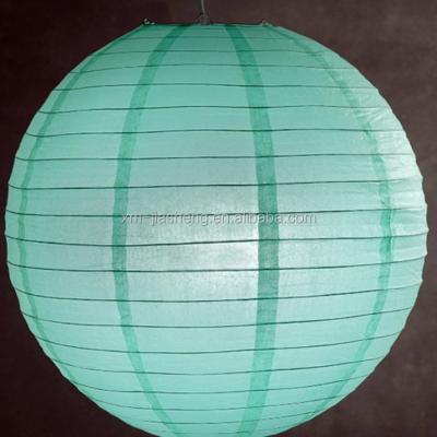 China Muti-colored China Round Wire Paper Lantern Eco-friendly Frame Material Various Size For Wedding Decoration for sale