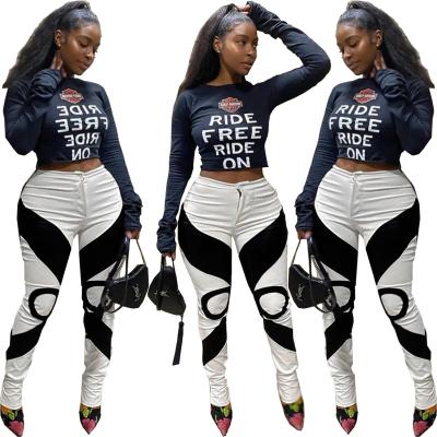 China European and American border women's fashion pants breathable fashion printed casual pants for sale