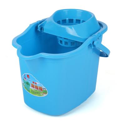 China Stocked Wholesale Plastic Heavy Duty Peru Supermarket Mop Bucket With Wheels for sale