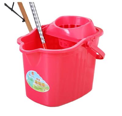 China Stocked Wholesale Plastic Heavy Duty 893 Peru Supermarket Mop Bucket With Wheels for sale